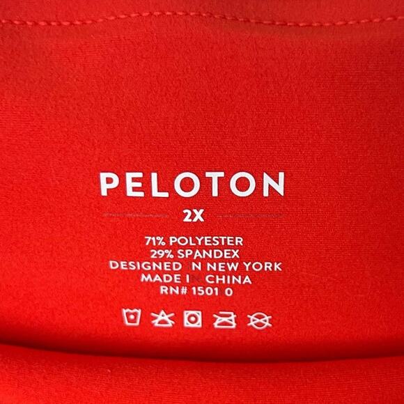 Peloton Women’s Orange Full Length Athletic Workout Leggings Size 2X - Picture 6 of 7